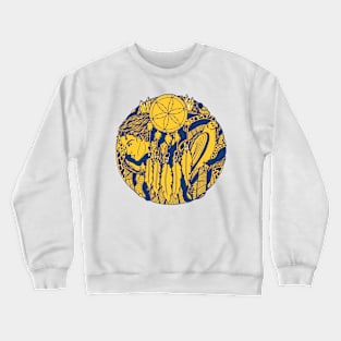 Navy Gold Dream Falcon Crewneck Sweatshirt